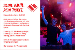 Deine Karte. Dein Ticket | Freier Eintritt in den Sandora-Garten